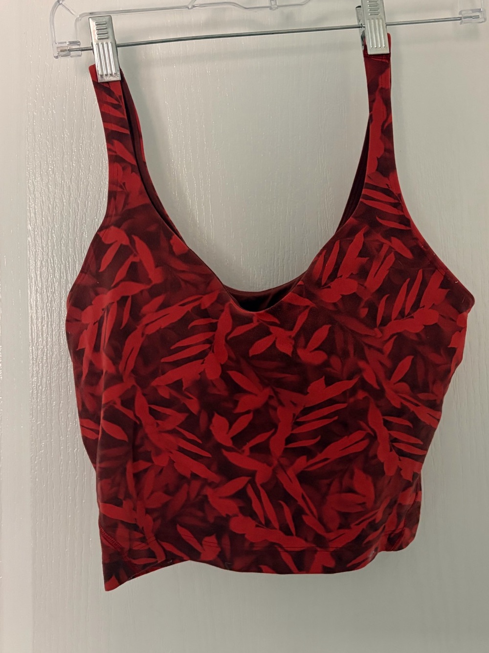 Red Leafy Lululemon Align Tank Top